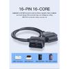 Jieyuan OBD16-Pin Male To Female Conversion Cable OBD2 Extension Cable Connector Adapter Used For Diagnostic Tools