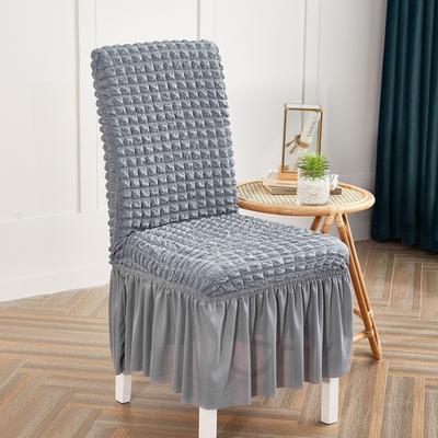 Stretch Chair Covers Pure Color Seersucker Dustproof Elastic Seat Covers for Home Hotel