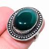 Green Onyx Gemstone 925 Silver Jewelry Ring Size 7