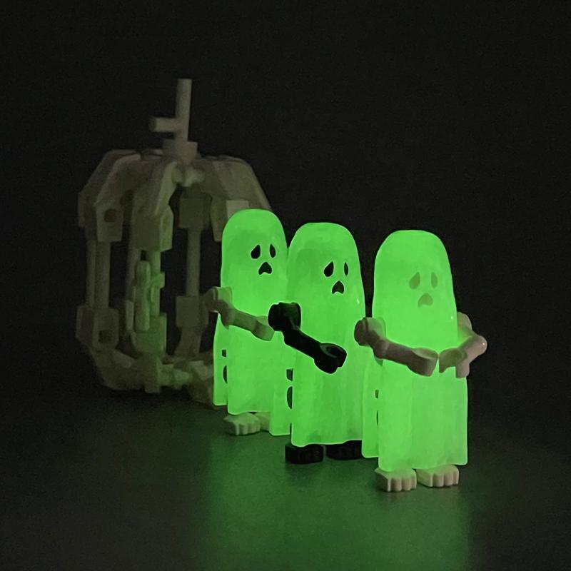 MOC Blocks Halloween Ghost Zombie Coffin Corpse Skeleton Action Figure Construction bricks Mini Dolls Playthings ideal for kids gifts