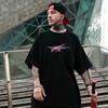Lato Nowy Casualowy Luźny T-shirt z Krótkim Rękawem Męska Moda Luźny Nadruk Duży 8XL Hip Hop Odzież dla Pary Pół Rękawa Bawełniany Top