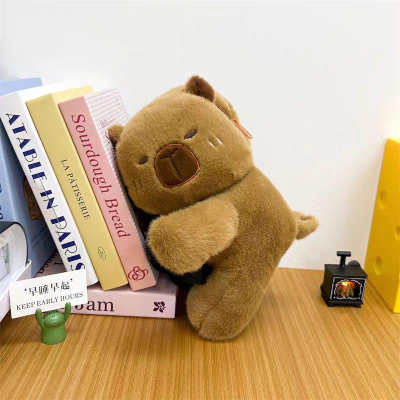 Kawaii Cute Capybara Plush Crossbody Bag Soft Toy Shoulder Bag Capibara Fluffy Backpack Outdoor Christmas Birthday Gift Room Decor