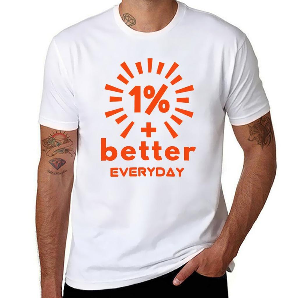 PERCENT BETTER EVERYDAY ONE TShirt Basic Solid Color Short Sleeve TShirt