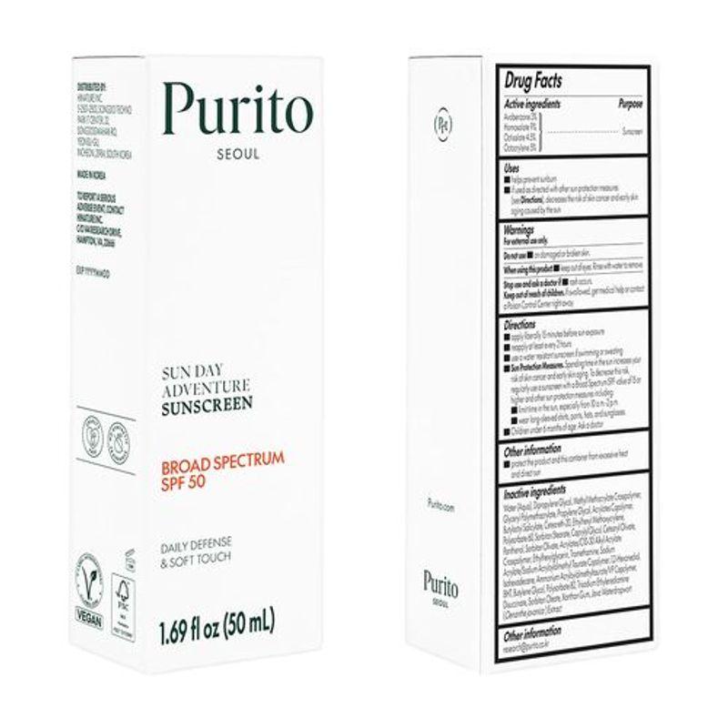 [Purito Seoul] Sun Day Adventure Sunscreen 50ml (OTC)
