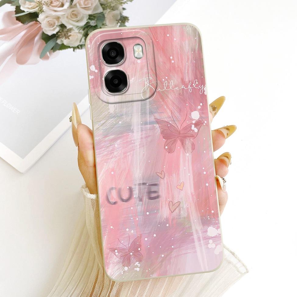For Oppo A6x 4G CPH2819 5G CPH2783 Phone Case For Oppo A6x Cover Cute Kawaii Luxury Fashion Flowers Cool Painted Silicone Casing
