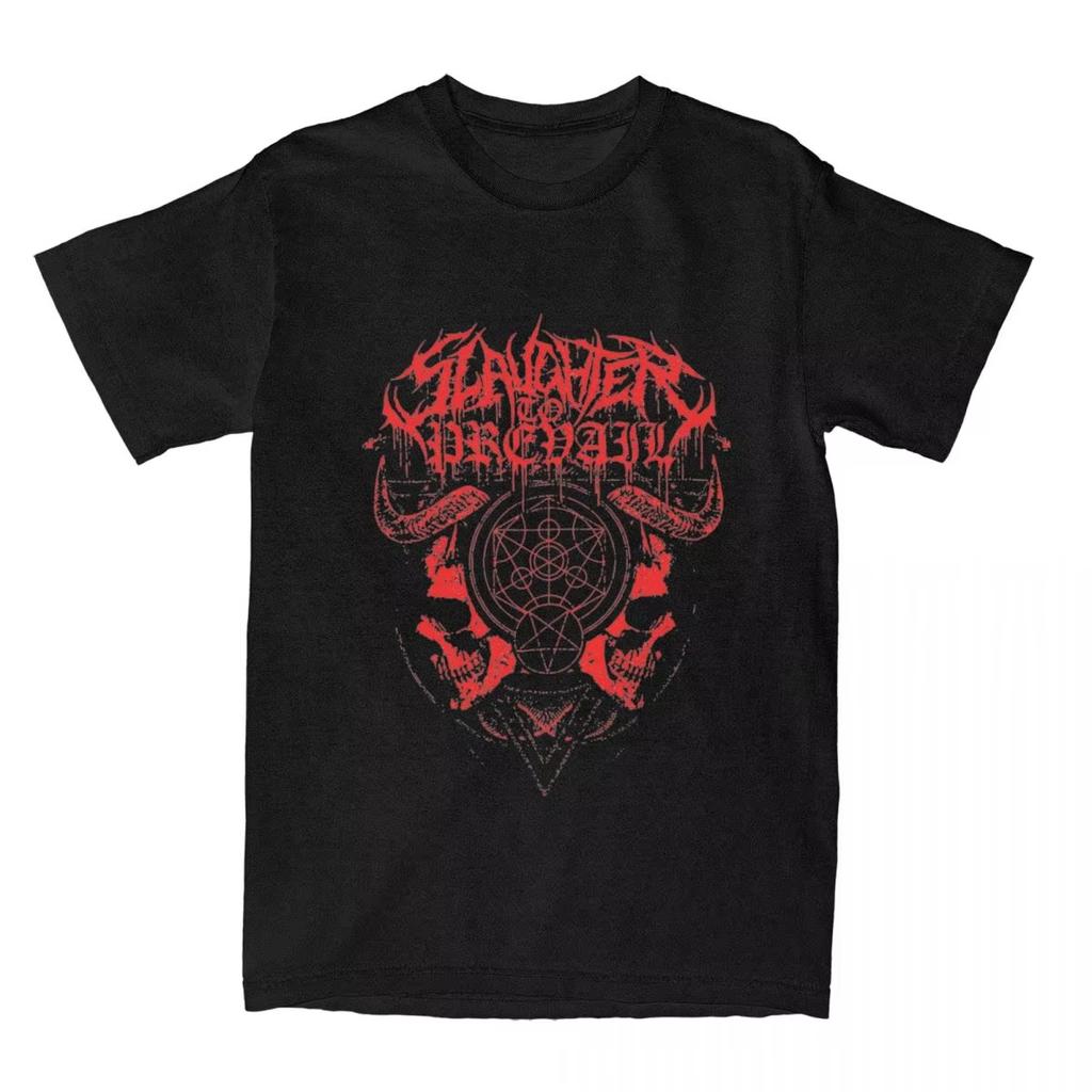 Retro Slaughter To Shirts Men Women Heavy Metal Deathcore Crazy Pure T Shirt Round Neck Short Sleeve Clothes Summer