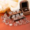 Stainless Steel Adjustable Open Ring - Colorfast Titanium Jewelry