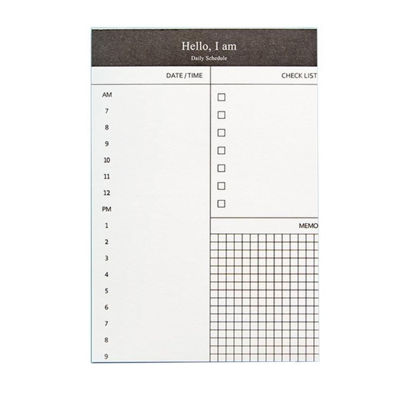 Small Notebook Tearable 50 Sheets Unlined Daily Schedule Planner Notepads Checklist Writing Pad Memopad for Notes Plans