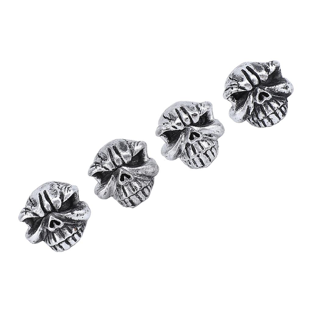 4PCS Tires Valve Stem Cap Universal Fit Skull Style Cool Look Valve Stem Cover for Car Truck Bike