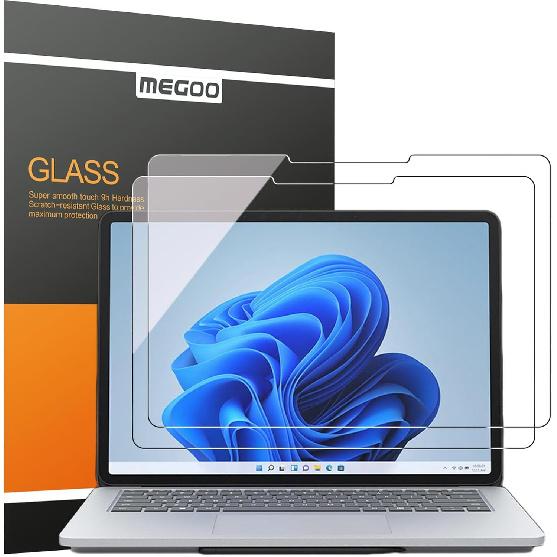 Megoo [2 Pack Glass Screen Protector for Surface Laptop Studio 2/ Surface Laptop Studio 14.4 , Easy Installation/HD Transparent/Scratch