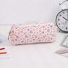 Retro floral portable pencil case, simple student stationery storage bag, school exam supplies storage,Creative gift for pal