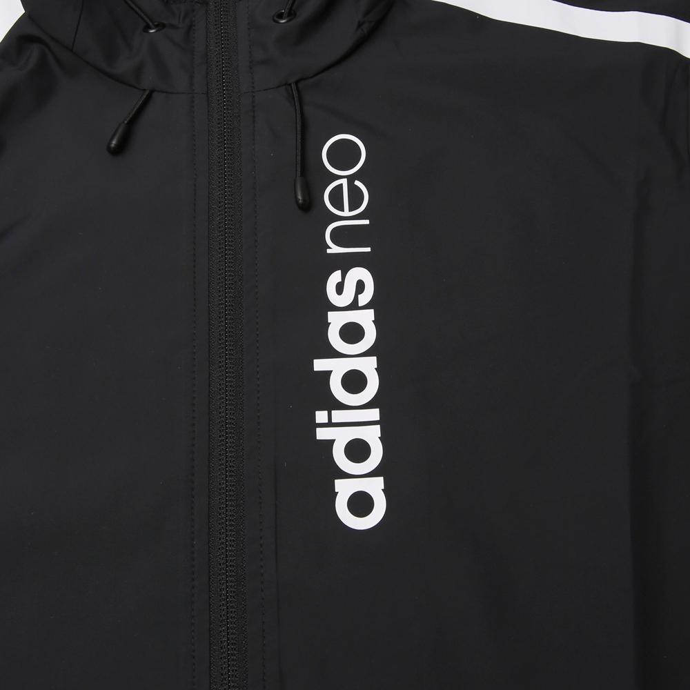 Adidas Neo M Cs Wb Lifestyle Series Vindtett Hettejakke med Glidelås Herrejakke Svart DU8155