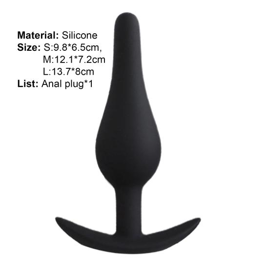 Cheerful Anal Plug Lightweight Fast Adaptation Black Prostate Massager Butt Stimulator Plug for Bedroom