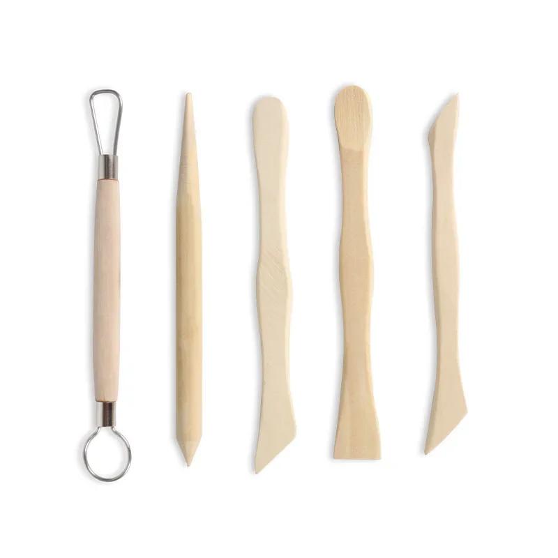 Clay Sculpture 5-piece Tool Set Sculpture Soft Clay DIY Handmade Tool Pottery Ceramics Pottery Ceramics Tools
