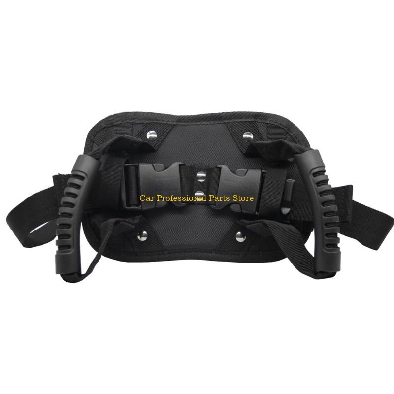 R53D Motorcycle Safety Belt with Handle Rear for Seat Passenger Grip Strip for Kids A