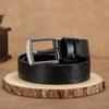 Pure Cowhide Men'S Handmade Belt, Genuine Leather Retro First-Layer Cowhide Jeans, Casual Versatile Pin Buckle Belt