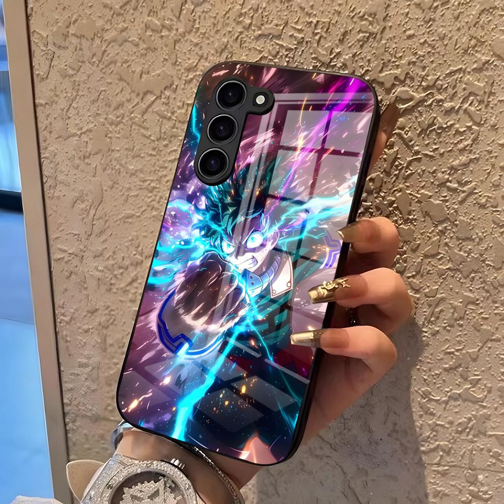 

M-My H-Hero A-Academia 8 Phone Case For Samsung S26 Ultra S25 Edge Ultra S23 S22 S21 S20 Ultra Plus S24 Fe A25 Glass Cover Samsung S25Edge