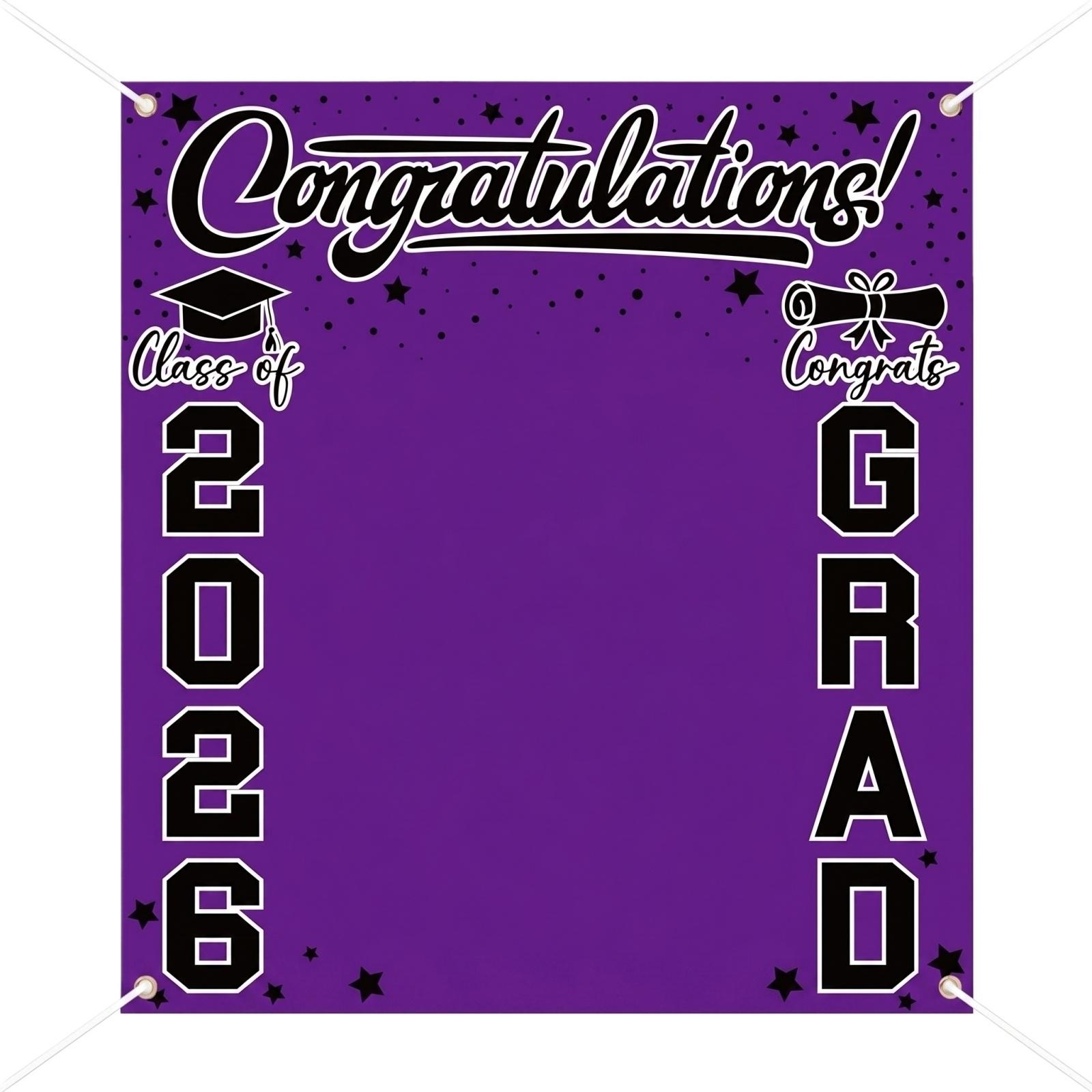 

200220cm2026 Graduation Party Background Cloth Banner Graduation Party Photography Props Banner Hanging Cloth One Size фиолетовый