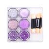 Nail Powder Glitter Set with Brushes Nail Decors Mirror Effect Chrome Metallic Nail Manicure Pigment Equipment Gel Nail Polish