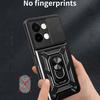 For vivo Y28 4G Case with Slide Camera Lid PC+TPU Kickstand Phone Cover