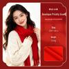 HANDUNYOU Premium Roter Schal mit langem Fransen