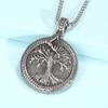 Vintage Viking Necklace Life Tree Men's Round Brand Pendant Gift Jewelry