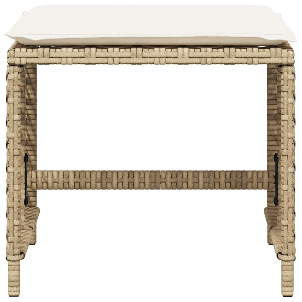 Vidaxl Garden Stools With Cushions, 4 Pcs., Beige, 41X41X36 Cm