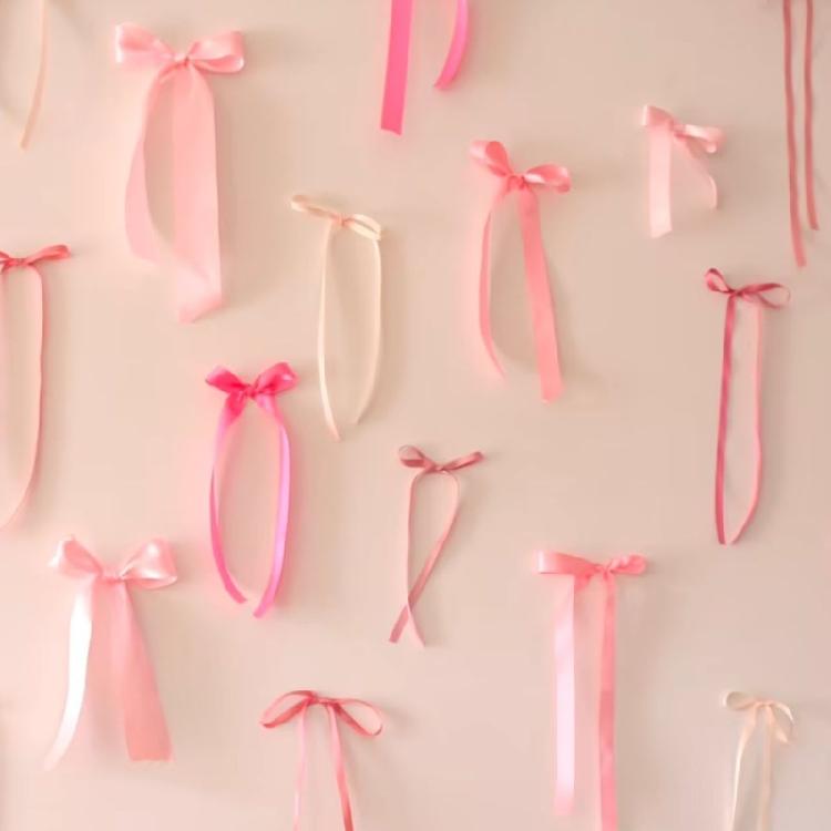 Multipurpose Silk Bowknot 25x9cm For Wall Window Display Birthday Celebration Wedding Backdrop Decoration Making Wreath