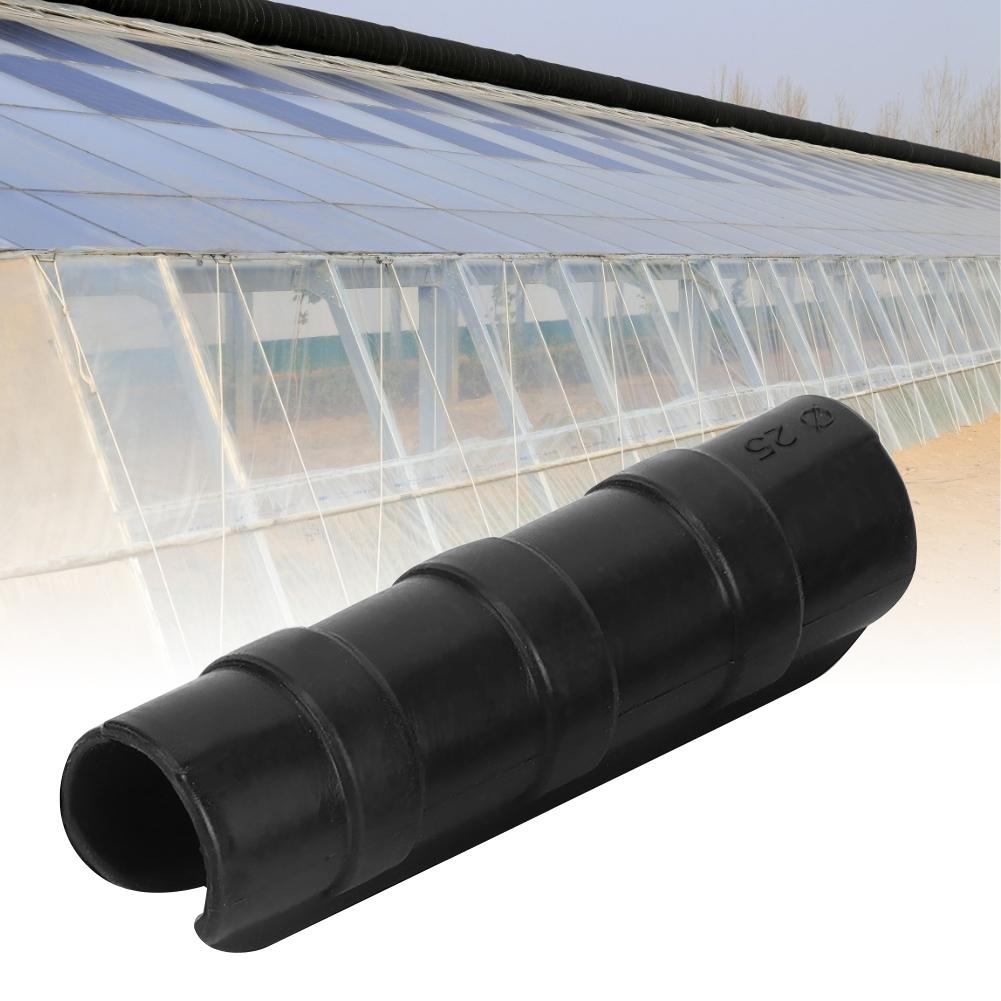 50PCS Black Greenhouse Frame Pipe Tube and Film Clip Clamp Connector Kit Garden Tool 25#