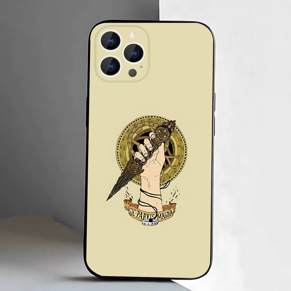 Sic Parvis Magna Uncharted Phone Case For iPhone 17,16,15,14,13,12,11,Pro,XS,Max,XR,Plus,E,SE4,Mini Black Soft Cover