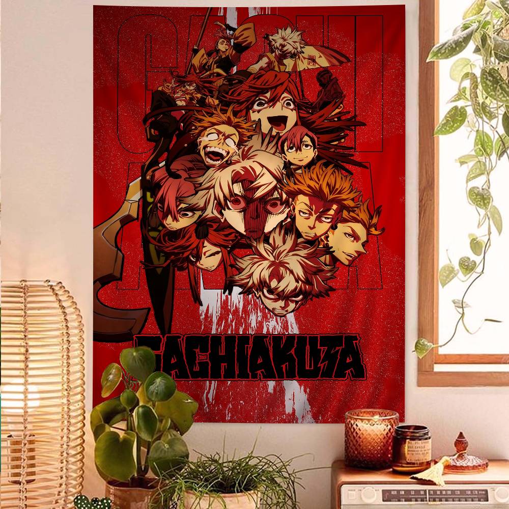 Anime di Combattimento Soprannaturale Giapponese G-Gachiakuta Appeso Arazzo Boemo Appeso Tarot Tappeti da Parete Hippie Stanza Studenti Arazzo Giapponese