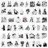 10/30/50/100pcs Black White ONE PIECE Cartoon Anime Stickers Decals DIY Laptop Car Phone Case Motorcycle Cool Waterproof Sticker