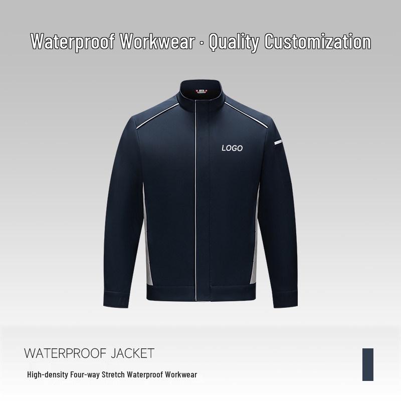 BMW Waterproof Workwear Jacket with Custom Logo for Employees - Stand-up Collar, Autumn/Winter Season