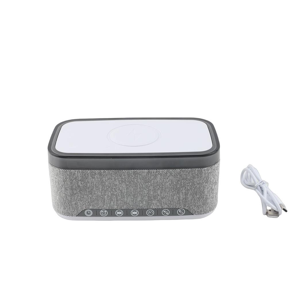 Bluetooth Speaker 15W Wireless Charging RGB Light White Noise Digital Alarm Clock for Home Bedroom
