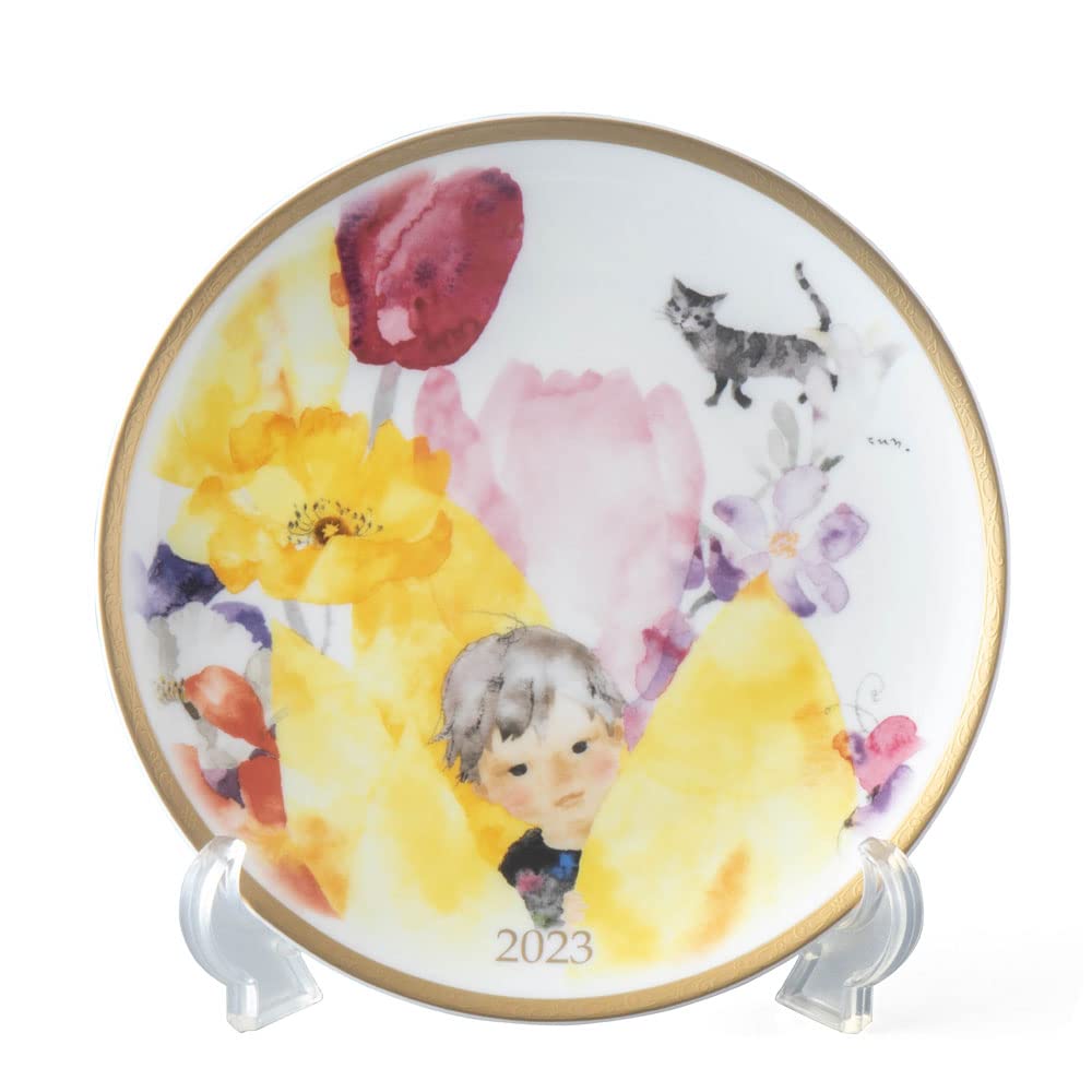 

NARUMI 2023 Year Chihiro in a 21cm Stylish and Made in Gift Plate, Iwasaki s Boy Tulip, Diameter, Cute, Japan, Boxed, 52461-21325