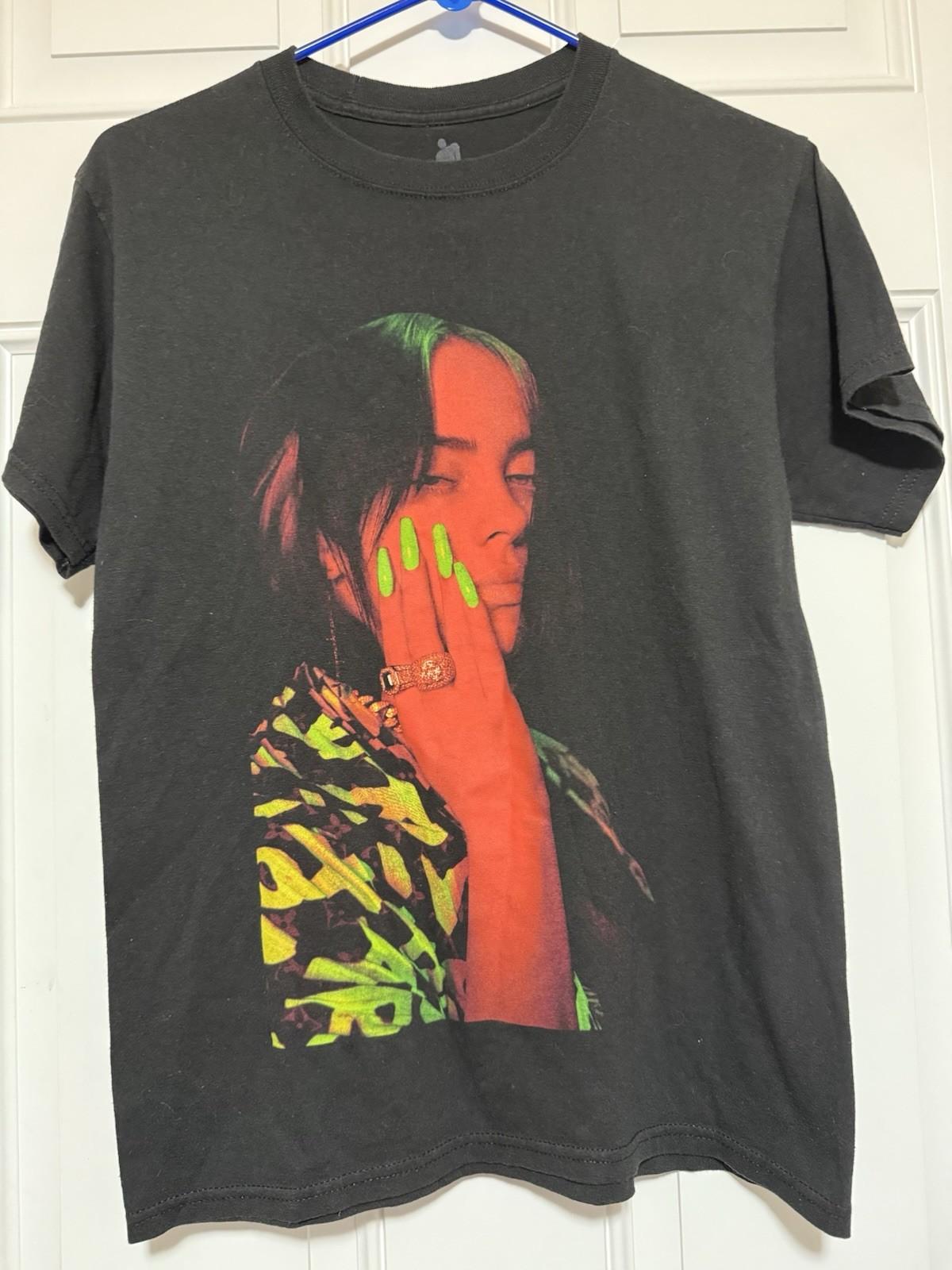 Billie Eilish World Tour Stay Home Concert Tour Shirt Black Men s Small Unisex T-Shirt M