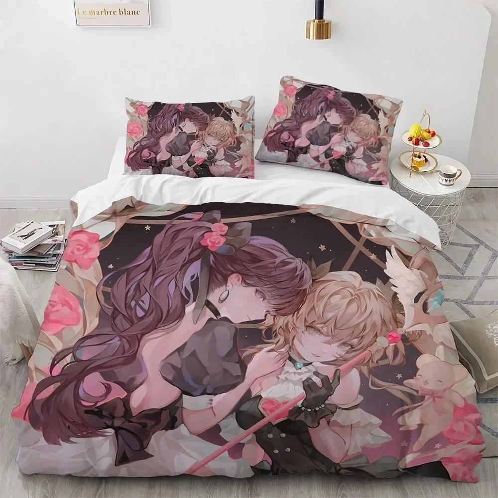 Comforter Card Captor Sakura Bedding Set 3D Printing Anime Girl Decoration For Children'S Room Queen King Size