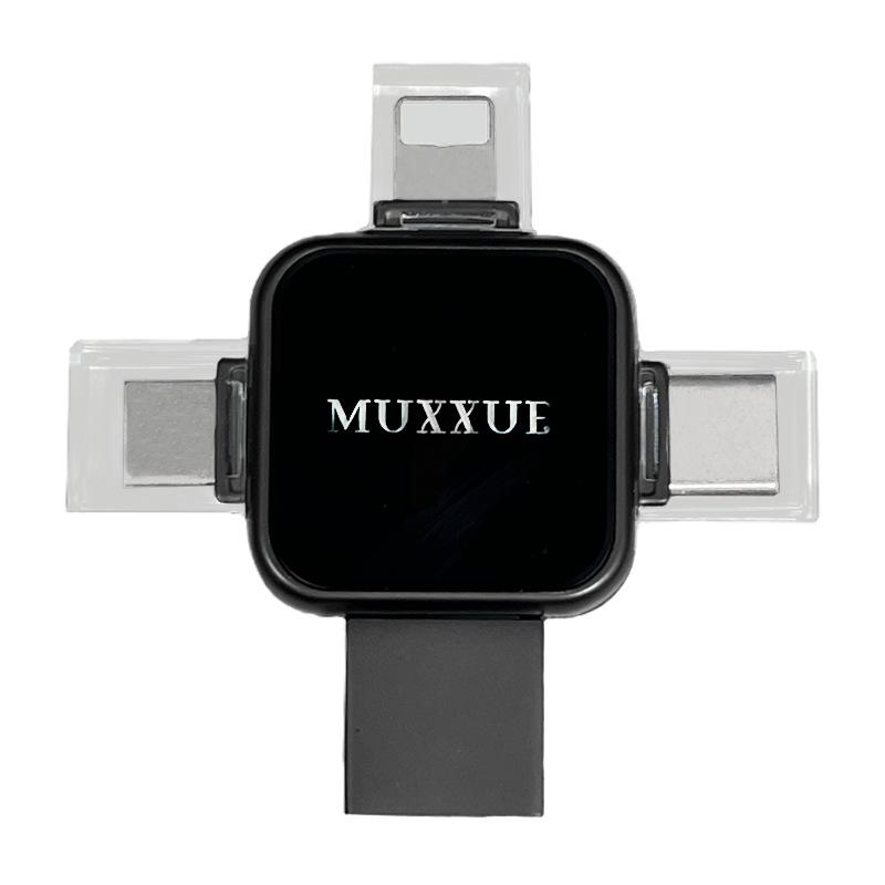 Cross-Shaped Luminous USB Flash Drive 128GB: 4-in-1 High-Speed Dual-Use for Phone & Computer, Available In 256GB