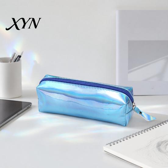 Lightweight Stationery Bag Gradient Color Pencil Case, Cute Cylindrical Pen Pouch for Ink Spill Resistant Case Girls, Waterproof Students School
