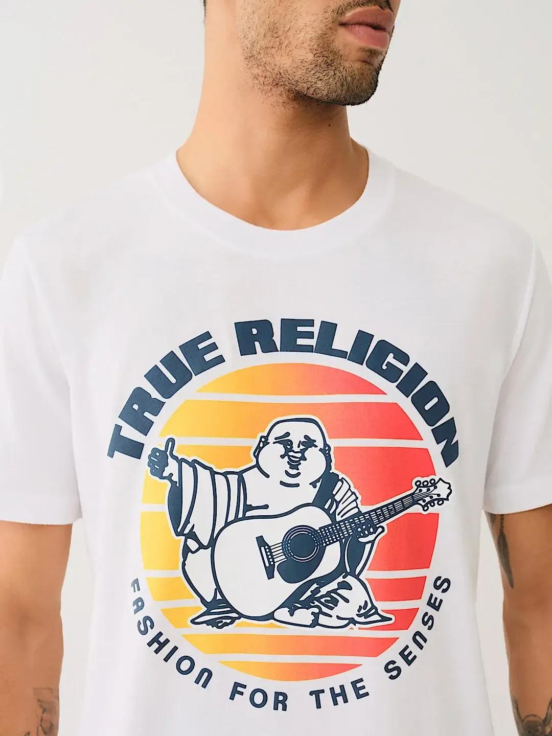 

Vintage Casual T-shirt Men True Religion Short Sleeves Men Unisex Loose Graphic Crew Neck T-shirt Printed Oversized Men Top Tees S