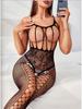 Women'S Sexy Lingerie Fishnet Spaghetti Strap Hollow Out Bodystocking Lace One-Piece Easy-Off Uniform Temptation Sexy Underwear