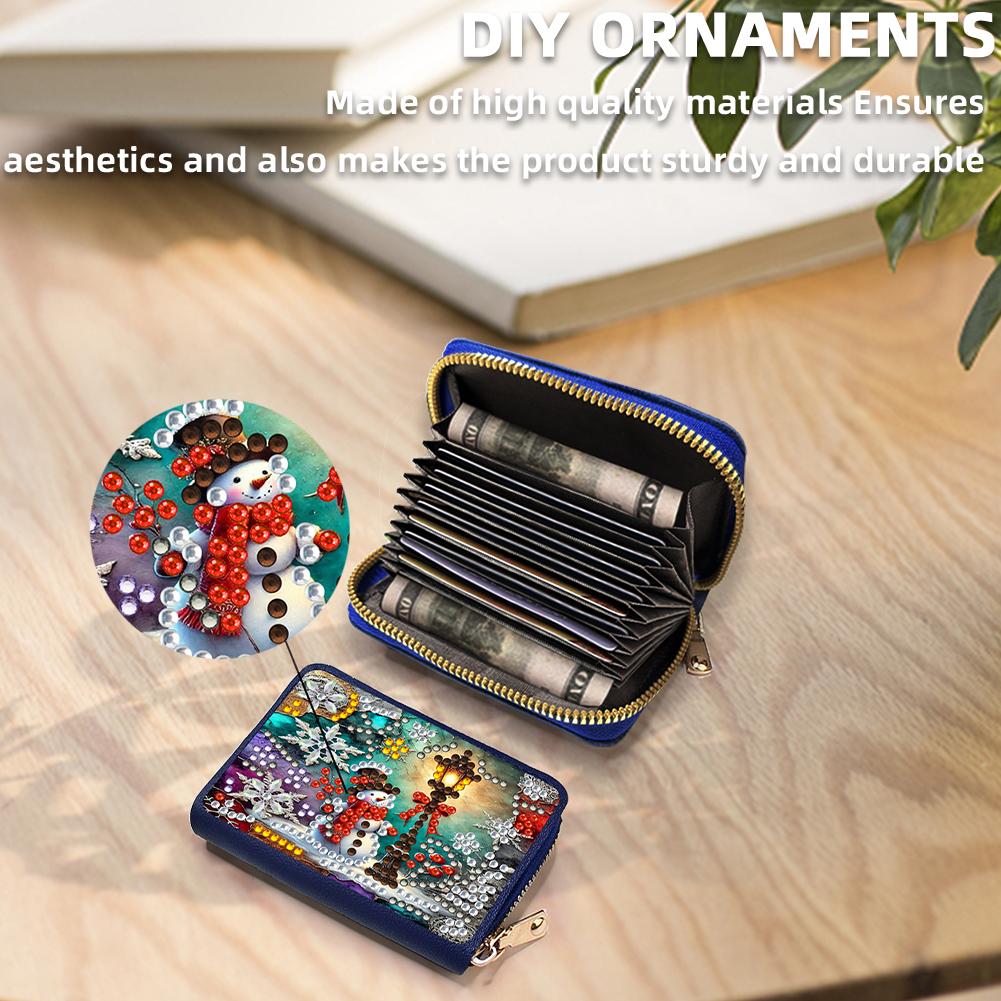 DIY Diamantmalerei Diamantpunkt Diamantkarten-Set Große Kapazität 5D Diamantmalerei Münzbeutel für Bargeld Mitnahme Tägliche Nutzung Reisen