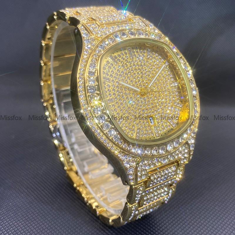 MISSFOX Mens Square Watch Fashion Calendar Quartz