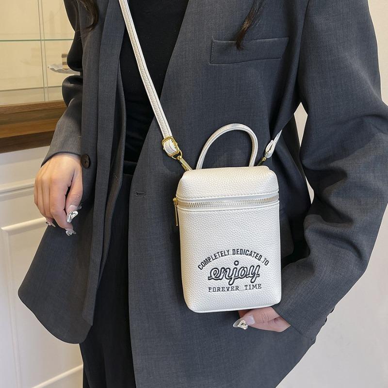 Fashion pu leather bag small bag spring and summer new embroidered mobile phone bag shoulder bag messenger bag women's bag