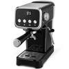 Espresso Machine, 20-Bar Cappuccino Coffee Maker with Frother Wand, 1.2 L Water Tank, Black