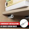 Self Tapping Screw Cabinet Shelf Bracket Laminate Support with Rubber Sleeve Non-Slip Layer Glass Plate Holder Fixed Screw