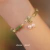 Spring Flower Peridot Bamboo Bracelet Women's New Chinese Retro National Style Pearl Bracelet Niche