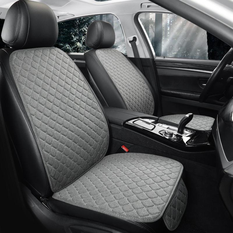 Car Seat Cushion Four Seasons Universal Non-slip Single + Backrest, Three-piece Set