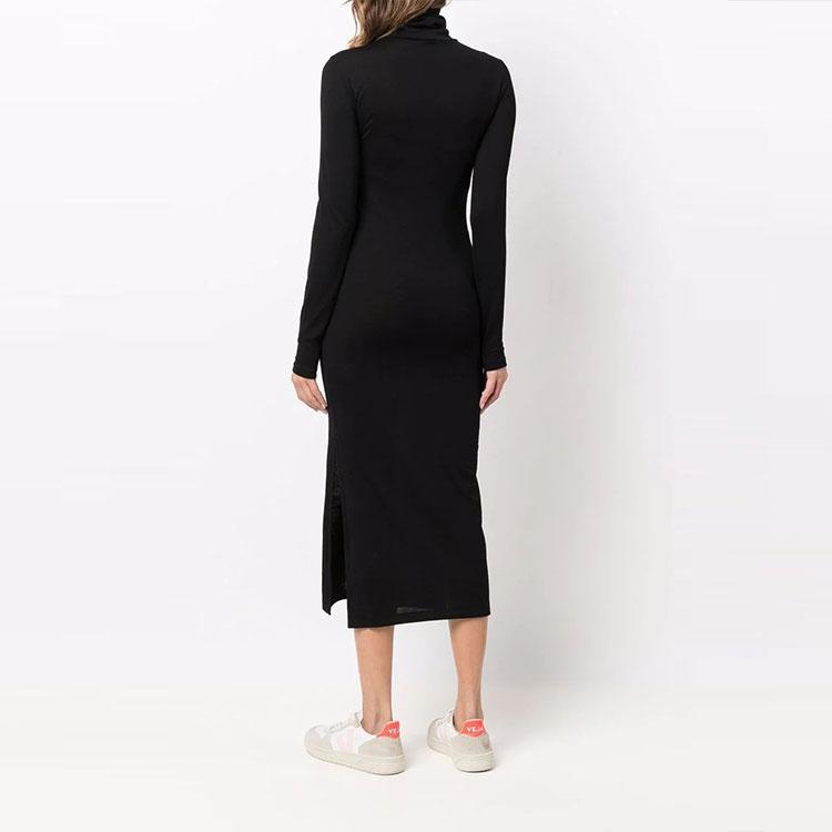 Polo Ralph Lauren Solid Knit Turtleneck Long Sleeve Dress Women Dresses Black 211763521-001