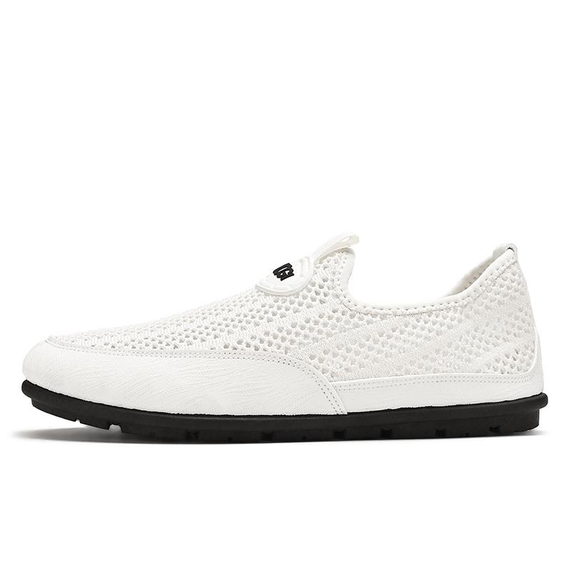 Fashion 2025 Hot Sale Men Loafers Shoes Breathable Slip On Mens Shoes Lightweight Flat Sneakers Men Walking Shoes Outdoor Mesh Footwear